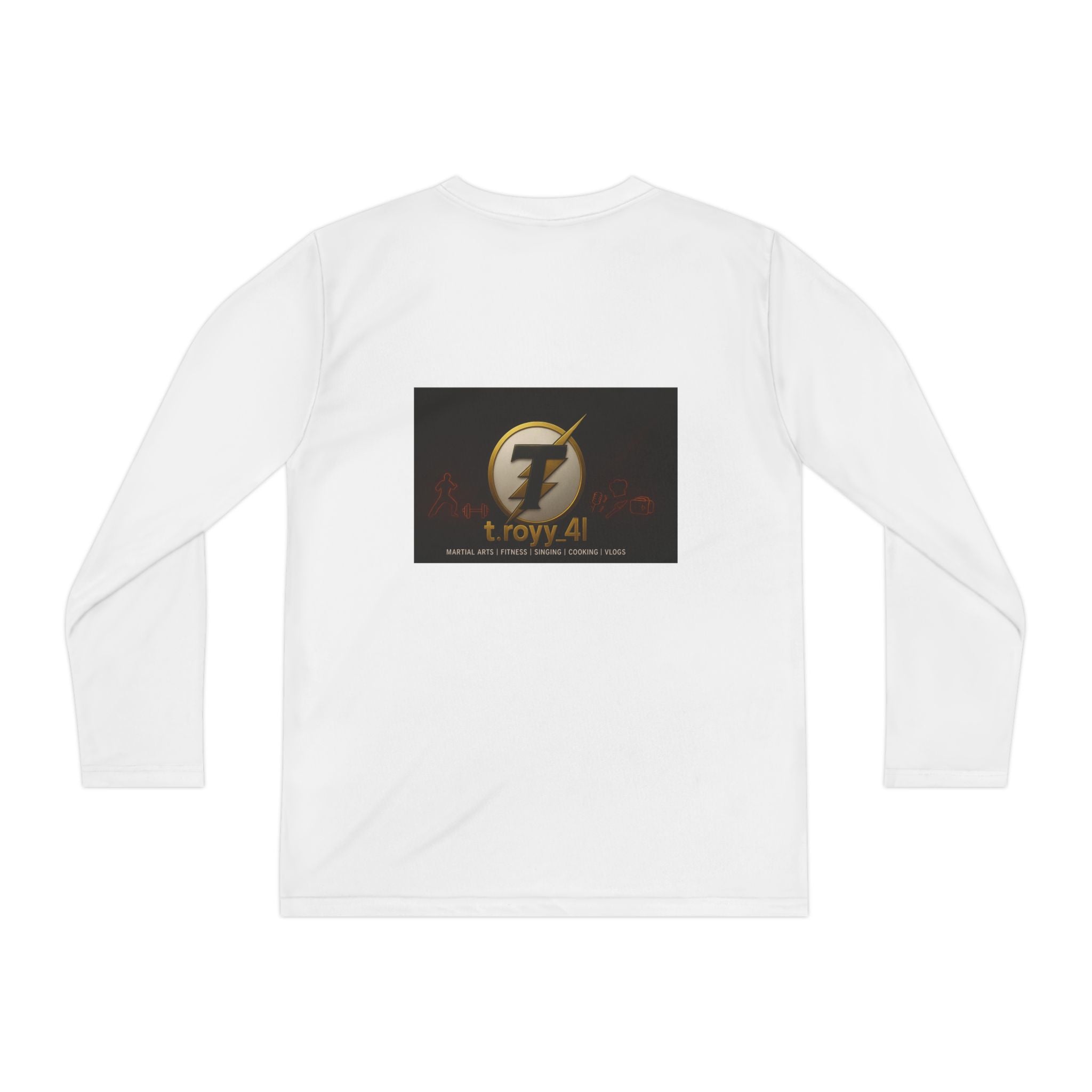 Youth Long Sleeve Tee — Gold Lightning 'T' Competitor Logo