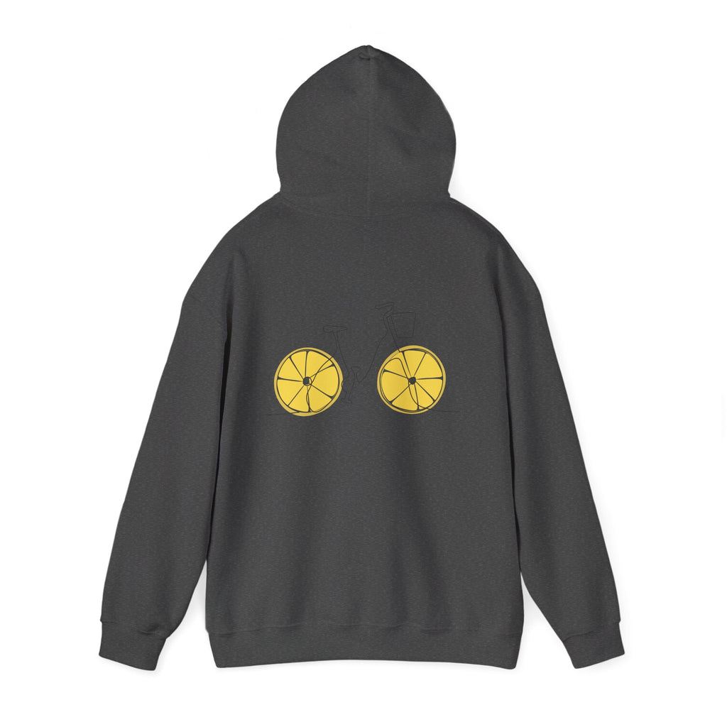 Tropical Sunset Hoodie with Bicycle Design, Summer Vibes Apparel, Unisex Casual Wear, Beach Day Outfit, Gift for Adventure Lovers