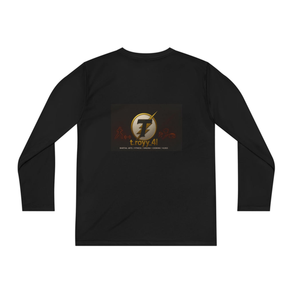 Youth Long Sleeve Tee — Gold Lightning 'T' Competitor Logo