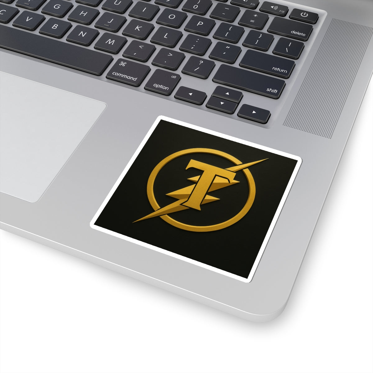Kiss-Cut Stickers with Bold Lightning Design, Laptop Decal, Vinyl Sticker, Gift for Fans, Home Decor