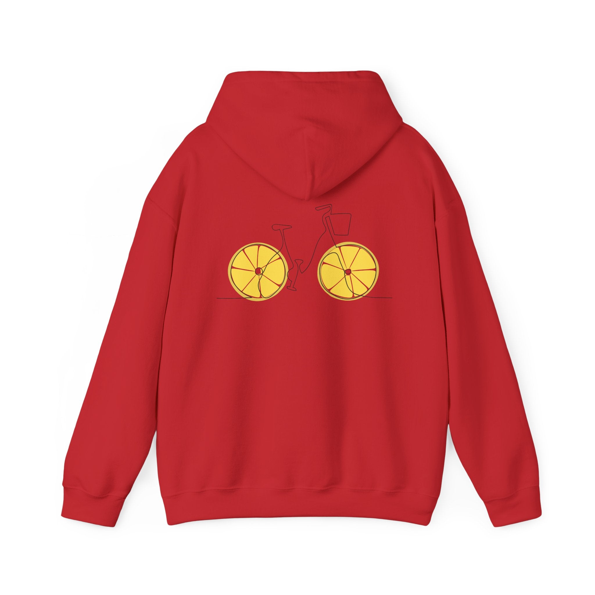 Tropical Sunset Hoodie with Bicycle Design, Summer Vibes Apparel, Unisex Casual Wear, Beach Day Outfit, Gift for Adventure Lovers