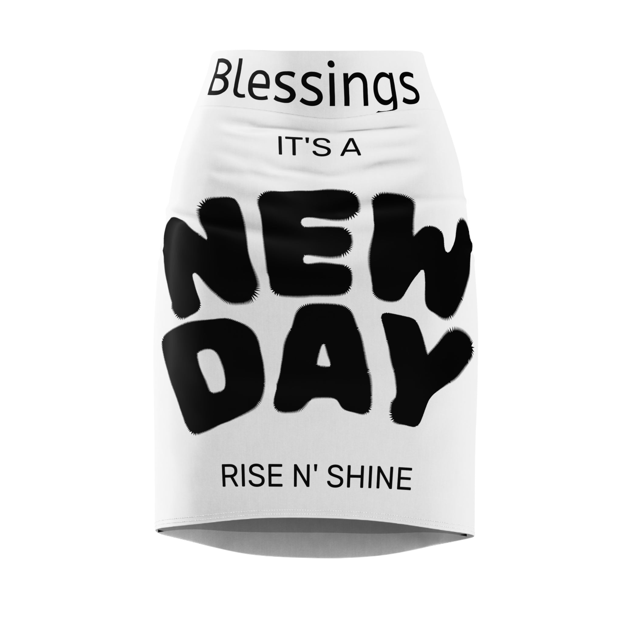 Blessings & Power Women's Pencil Skirt, Motivational Skirt, Graphic Skirt, Inspirational Skirt, Trendy Pencil Skirt, Unique Fashion