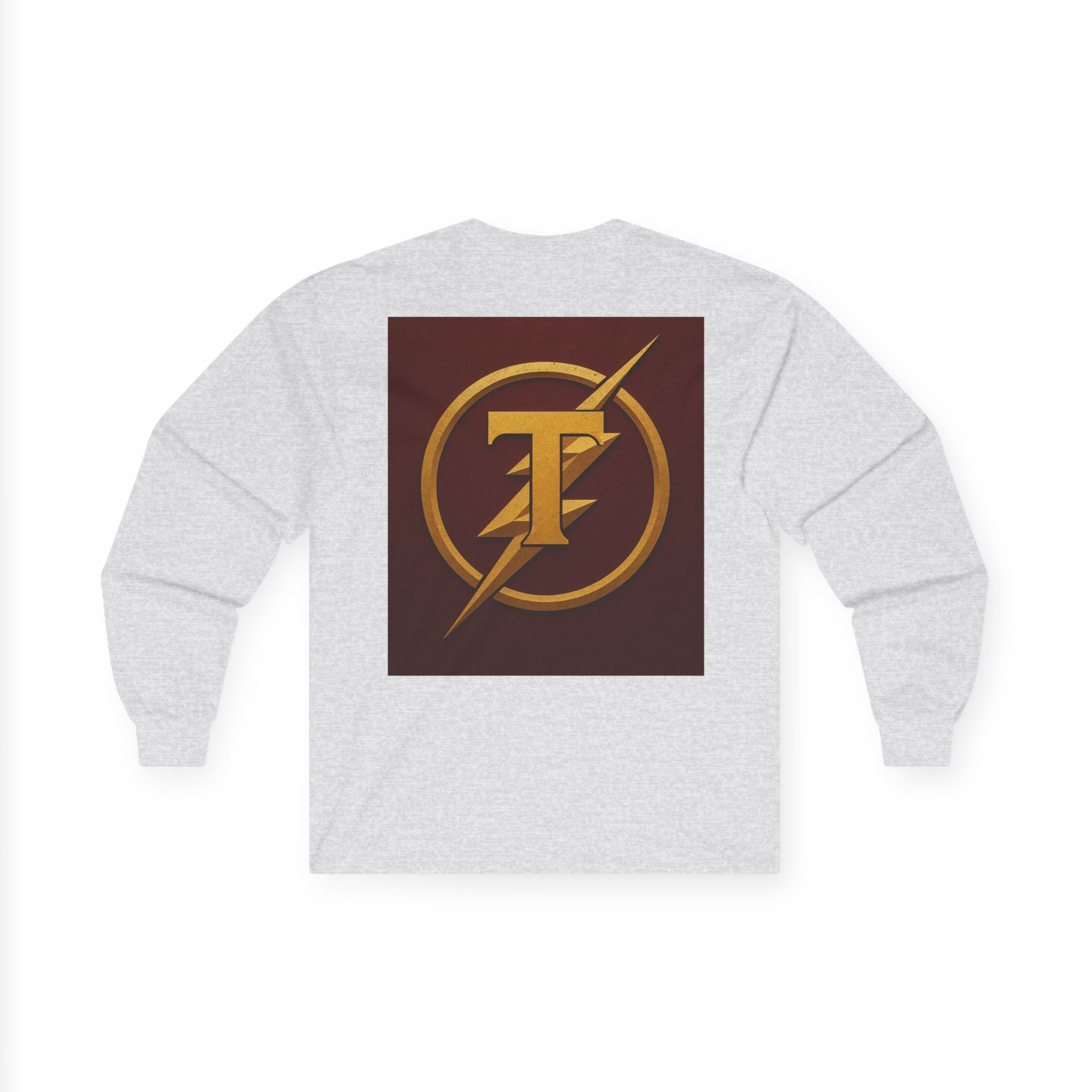 Golden Flash Logo Unisex Long Sleeve Tee, Graphic Tee for Superhero Fans, Perfect Gift for Birthdays, Comic Con, Casual Wear