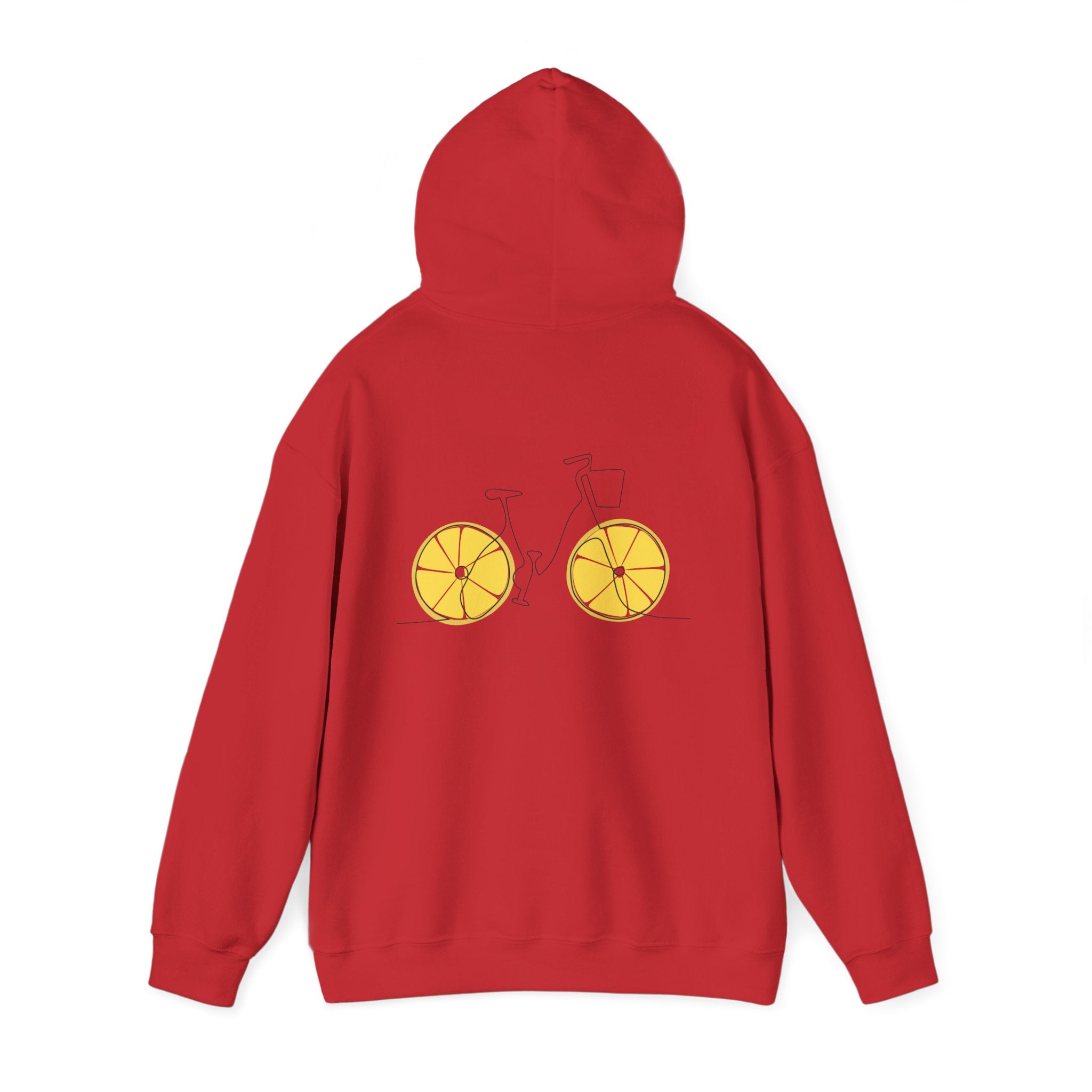 Tropical Sunset Hoodie with Bicycle Design, Summer Vibes Apparel, Unisex Casual Wear, Beach Day Outfit, Gift for Adventure Lovers