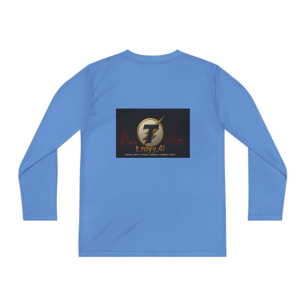 Youth Long Sleeve Tee — Gold Lightning 'T' Competitor Logo