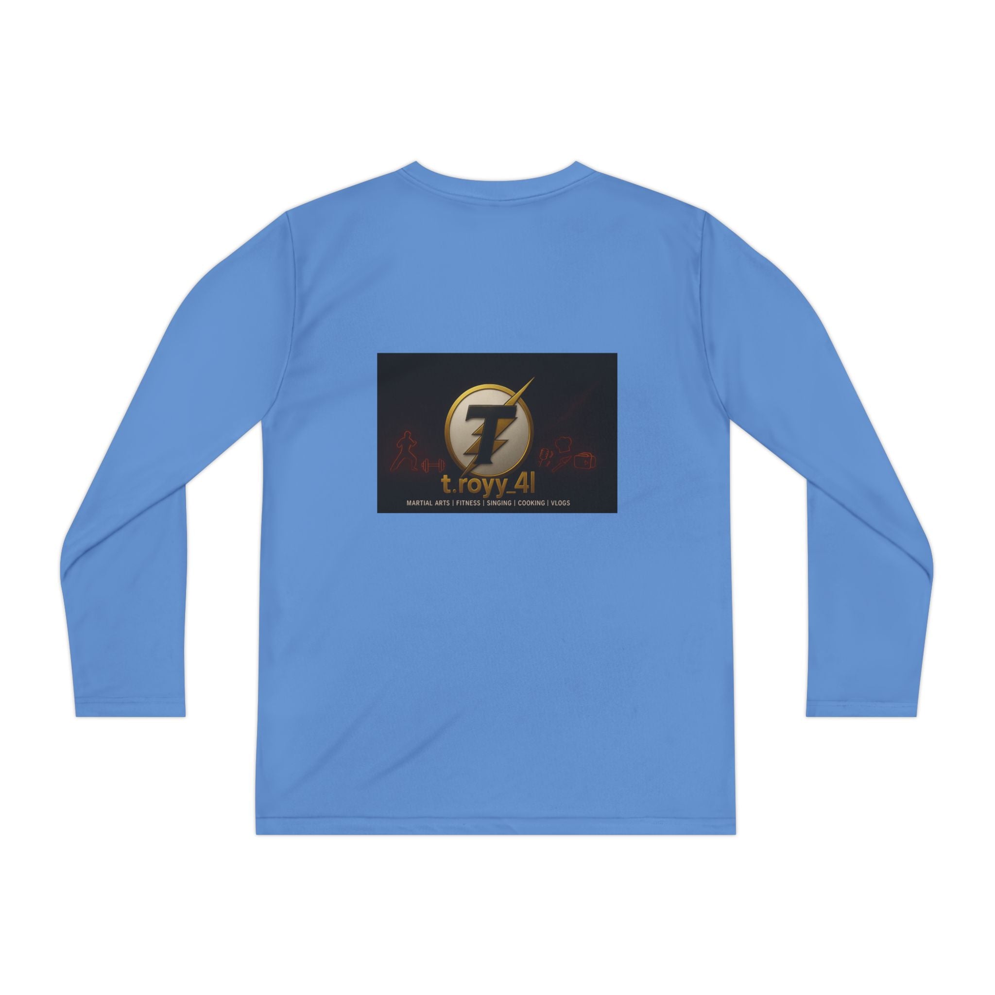 Youth Long Sleeve Tee — Gold Lightning 'T' Competitor Logo