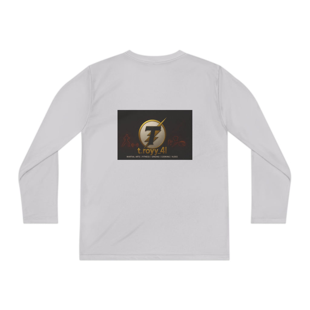Youth Long Sleeve Tee — Gold Lightning 'T' Competitor Logo