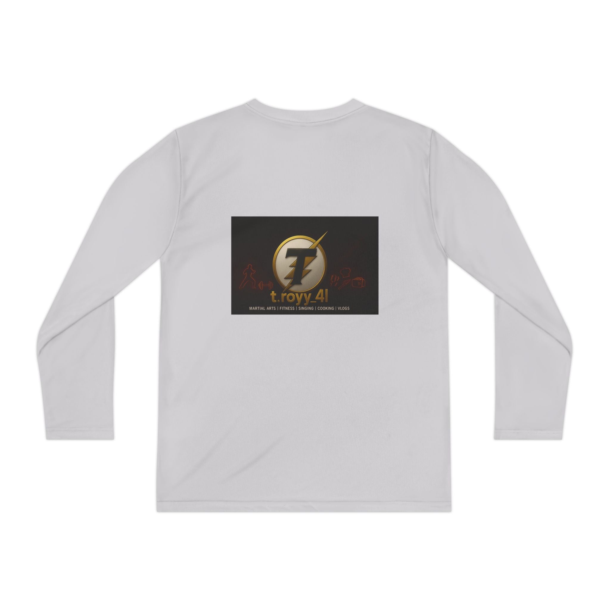 Youth Long Sleeve Tee — Gold Lightning 'T' Competitor Logo