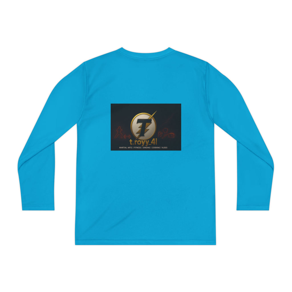 Youth Long Sleeve Tee — Gold Lightning 'T' Competitor Logo