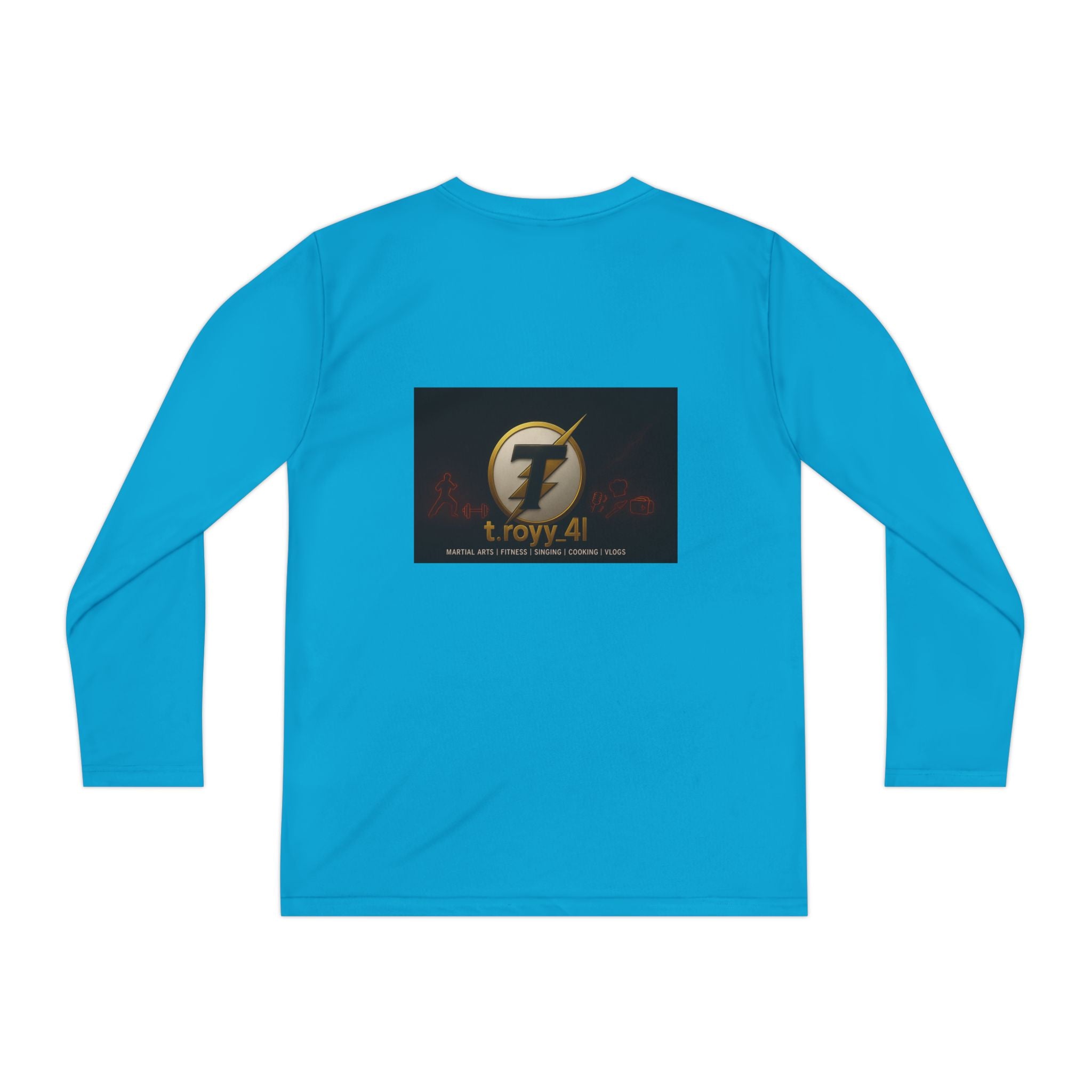 Youth Long Sleeve Tee — Gold Lightning 'T' Competitor Logo