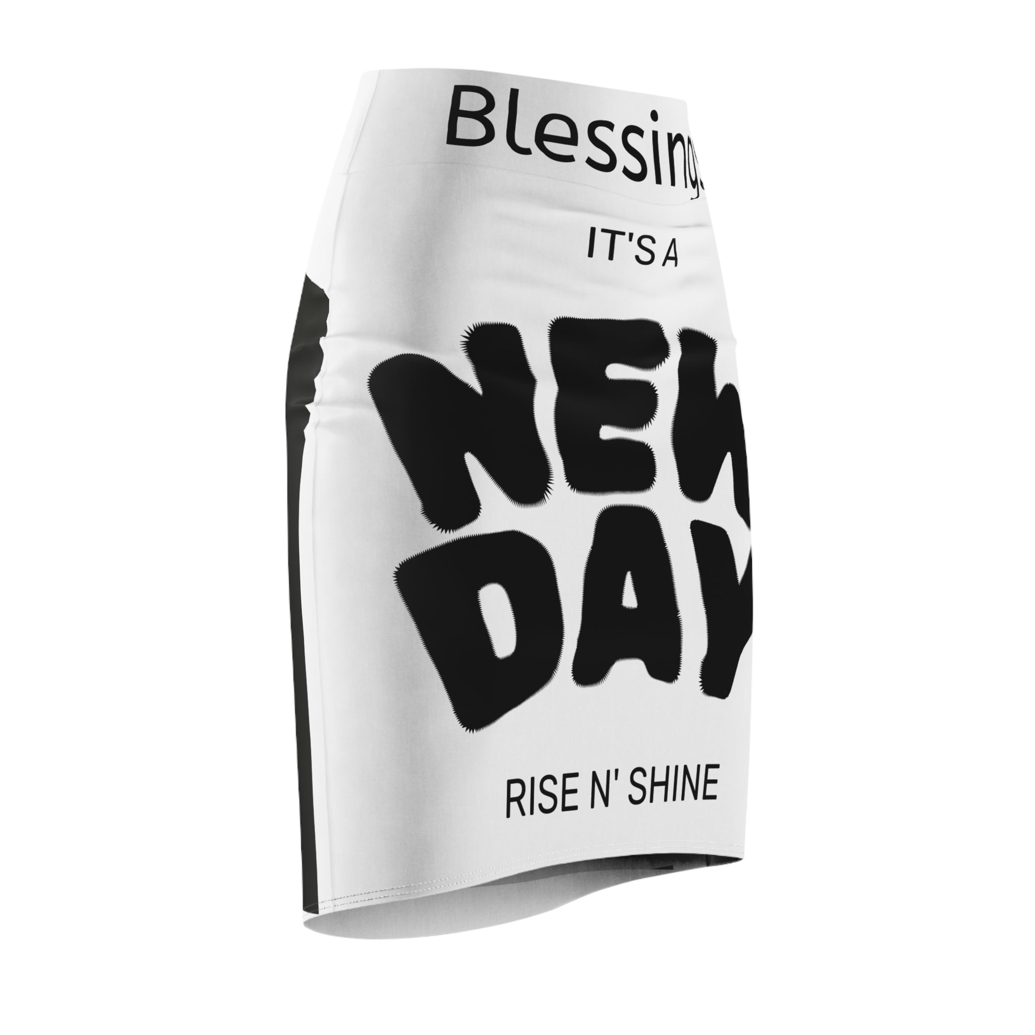 Blessings & Power Women's Pencil Skirt, Motivational Skirt, Graphic Skirt, Inspirational Skirt, Trendy Pencil Skirt, Unique Fashion