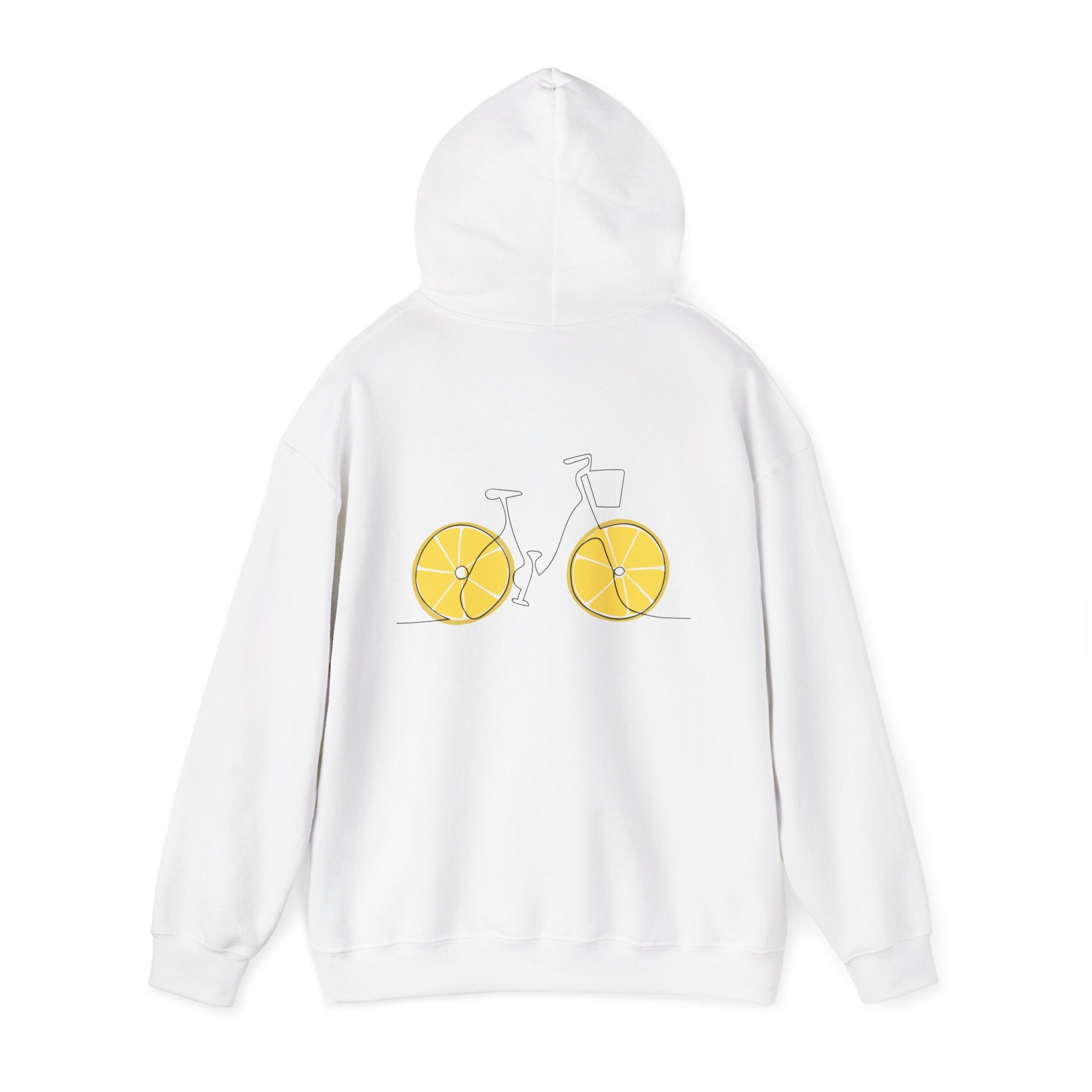 Tropical Sunset Hoodie with Bicycle Design, Summer Vibes Apparel, Unisex Casual Wear, Beach Day Outfit, Gift for Adventure Lovers
