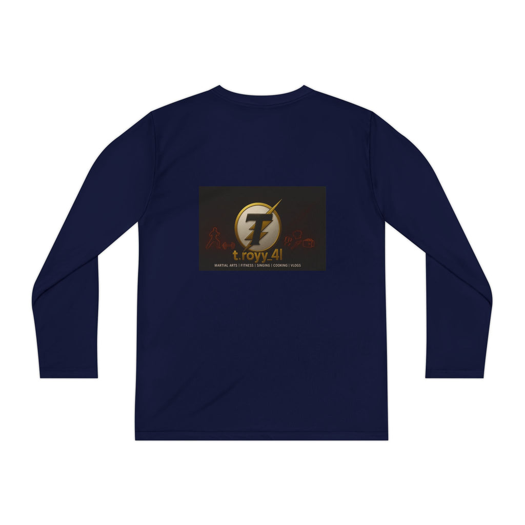 Youth Long Sleeve Tee — Gold Lightning 'T' Competitor Logo