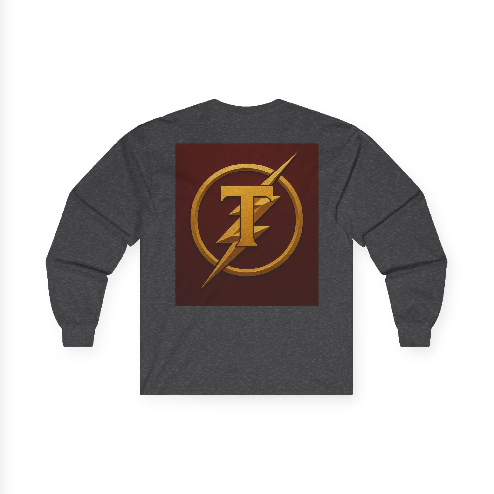Golden Flash Logo Unisex Long Sleeve Tee, Graphic Tee for Superhero Fans, Perfect Gift for Birthdays, Comic Con, Casual Wear