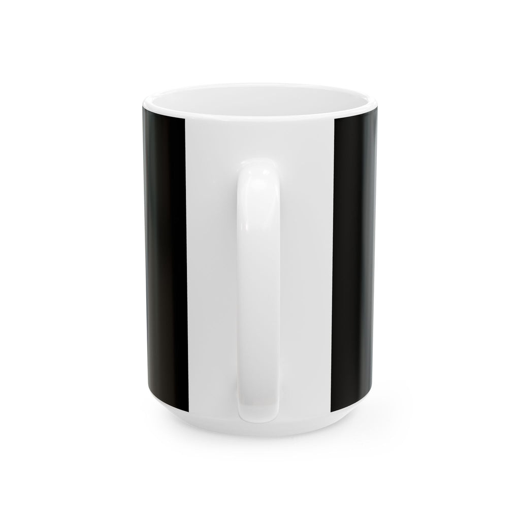 Bold Lightning Ceramic Coffee Mug, Energy Drinkware, Gift for Coffee Lovers, Black and Gold Design, Unique Tea Cup, Perfect for Birthdays